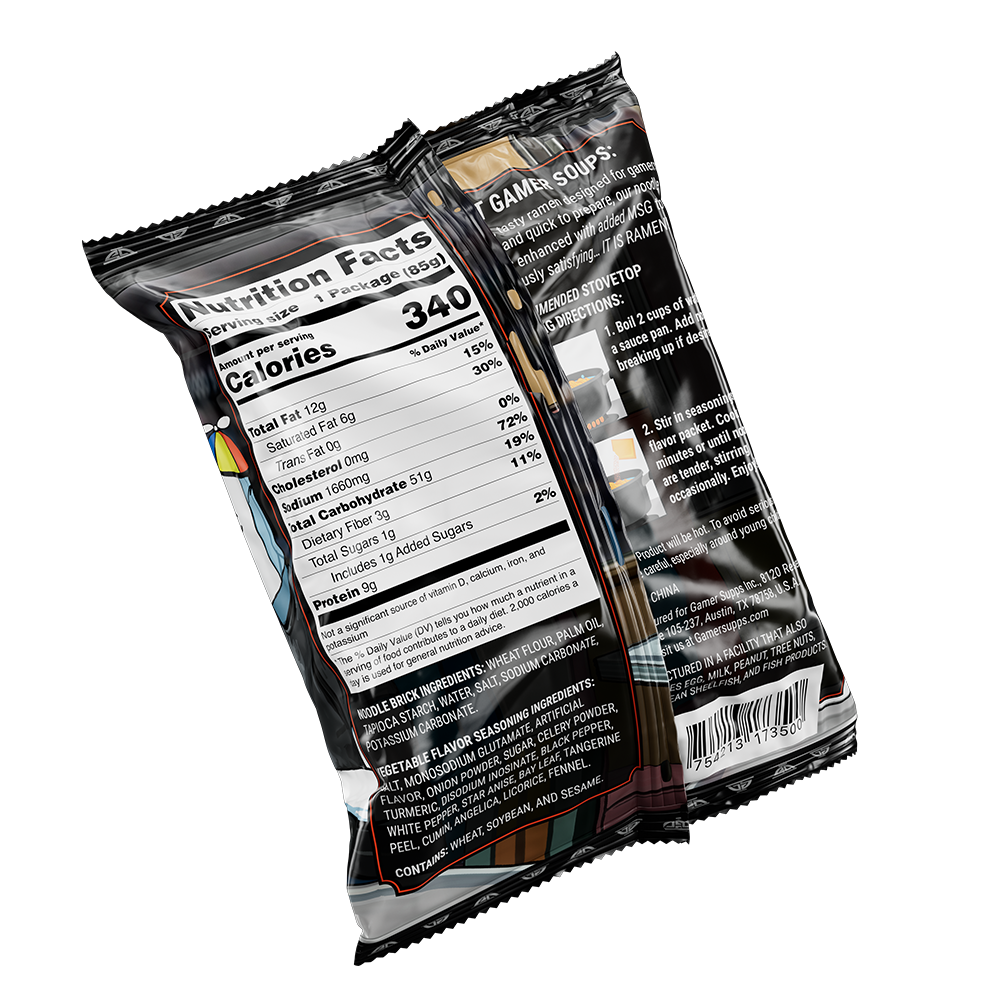 Gamer Soups Instant Noodles- Good Soup Bricks (5 Pack) - Image 4