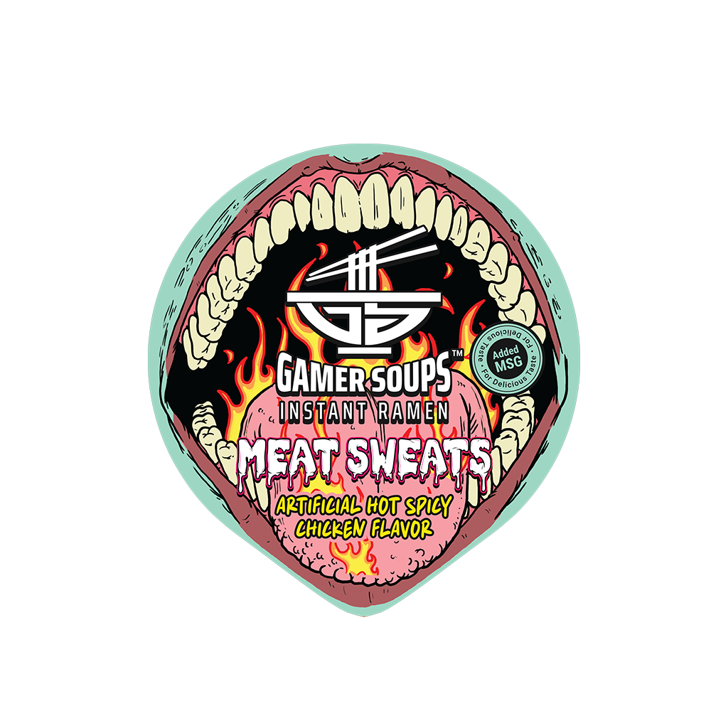 Gamer Soups Instant Noodles - Meat Sweats (Single Cup) - Image 4