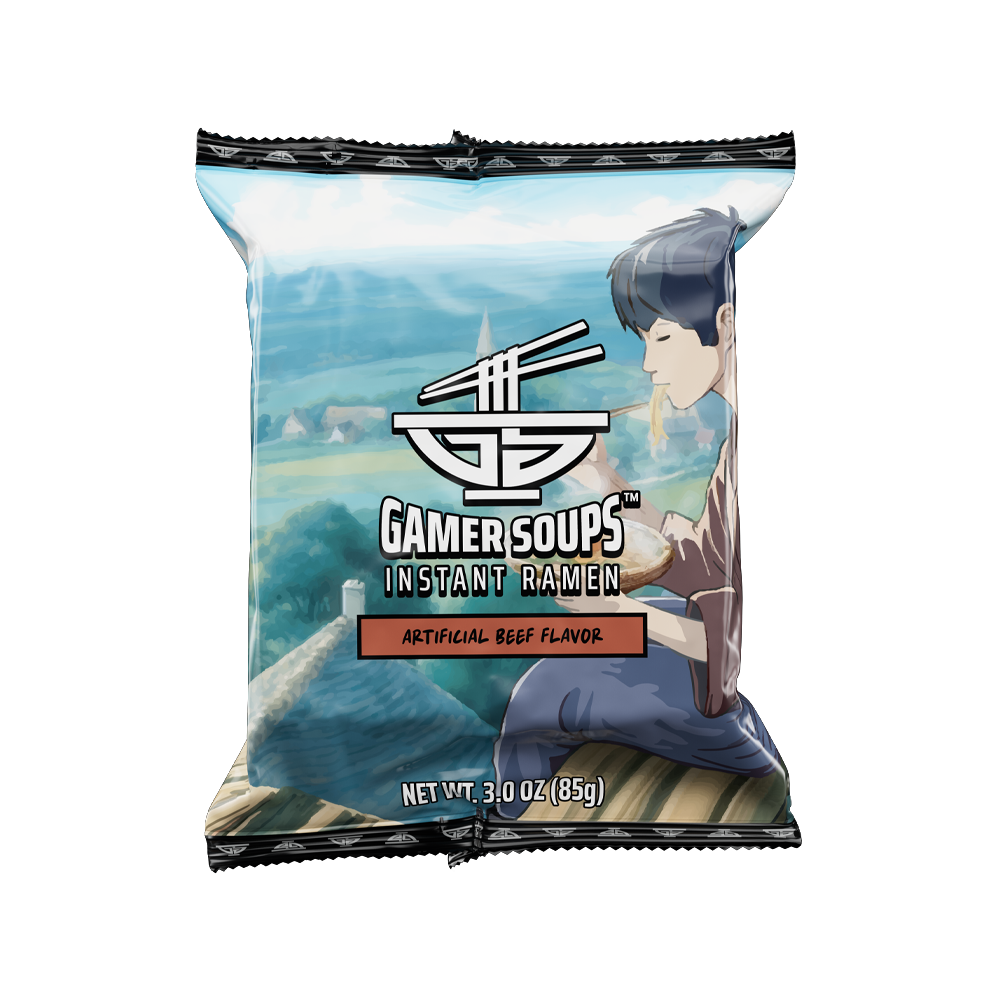 Gamer Soups Instant Noodles - Beef Bricks (5 Pack) - Image 2