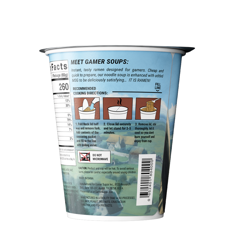 Gamer Soups Instant Noodles - Beef (24 Cup Box) - Image 6