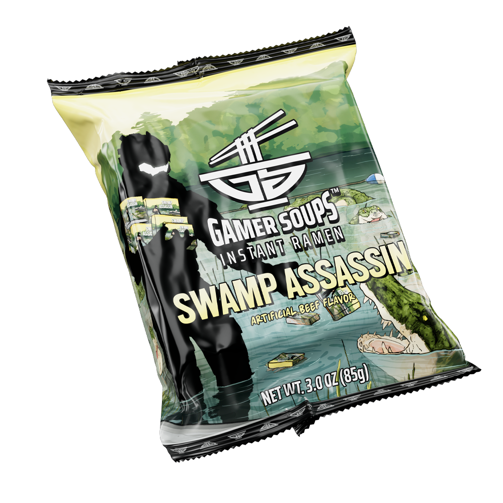 Gamer Soups Instant Noodles- Swamp Assassin Bricks (5 Pack) - Image 4