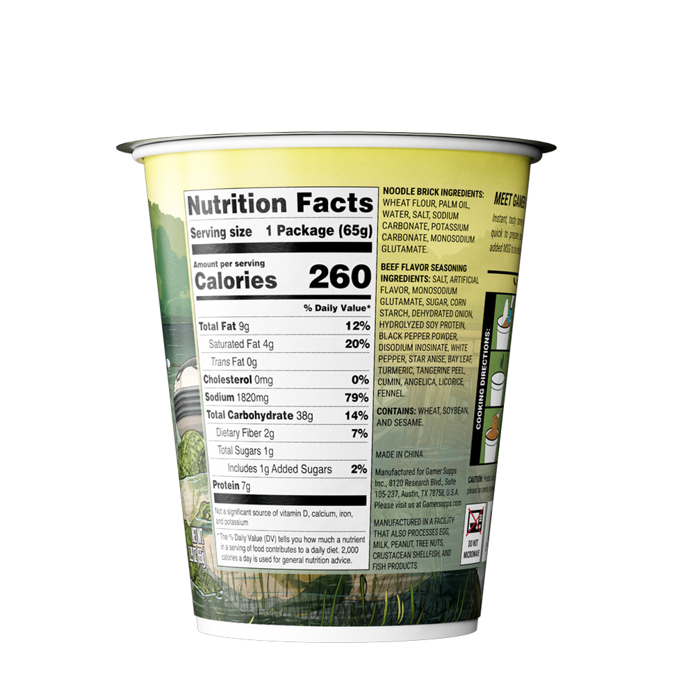 Gamer Soups Instant Noodles - Swamp Assassin (Single Cup) - Image 2