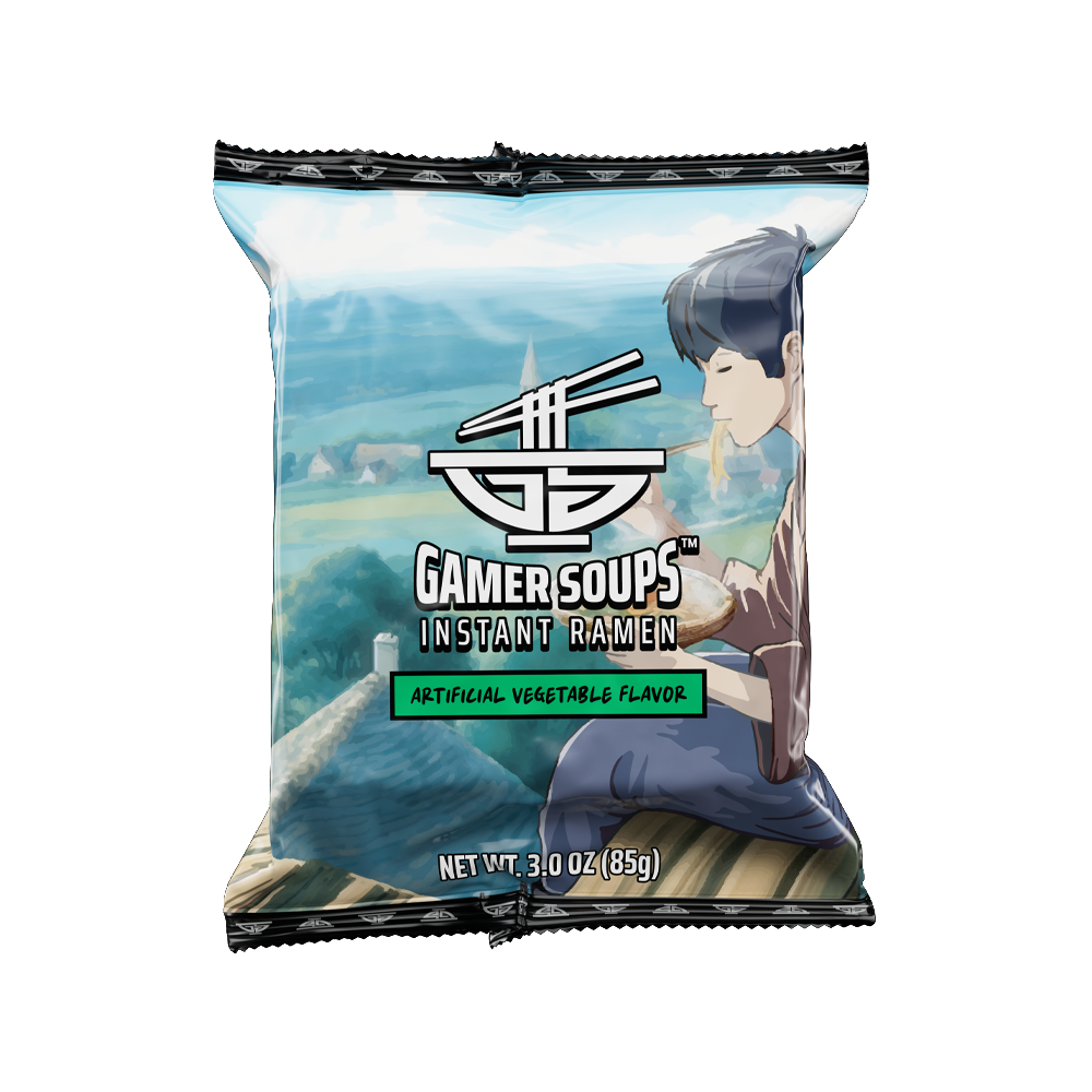 Gamer Soups Instant Noodles - Vegetable Bricks (5 Pack) - Image 2